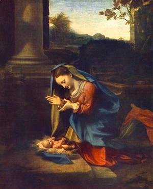 Correggio (Antonio Allegri) - The Adoration of the Child 1518