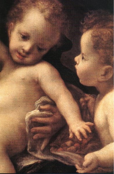 Virgin and Child with an Angel (detail)