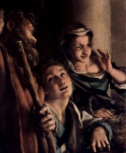 Adoration of the Shepherds (The Night), detail, shepherds