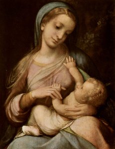 Madonna Campori, scene Madonna