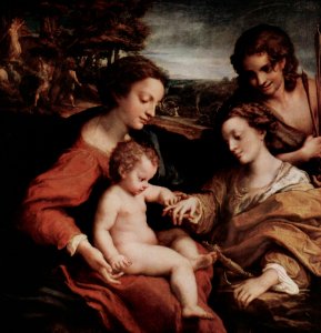 Mystical Marriage of St. Catherine of Alexandria with Christ